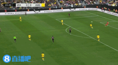 半场-梅西头球扳平苏牙助攻 迈阿密国际1-1墨西哥美洲