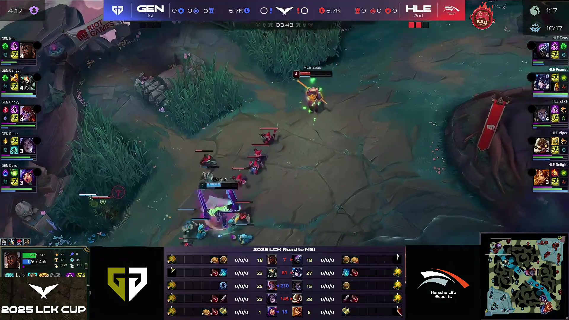 Sask看Chovy对位领先5.2k暴虐Zeka：这把纯中路差距玩不了！